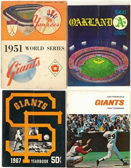 Lot of (5) MLB Yearbooks & World Series Programs 